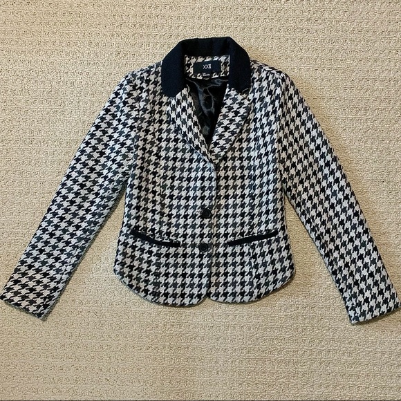 XXI Forever 21 Houndstooth Blazer - Picture 1 of 7